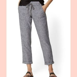NY&C Linen Blend Boyfriend Pant